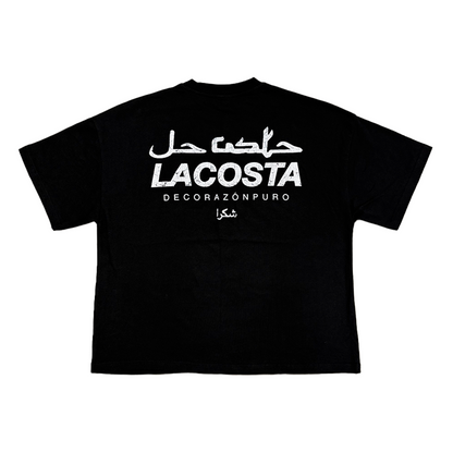 LACOSTA Black Oversized Boxy Tee